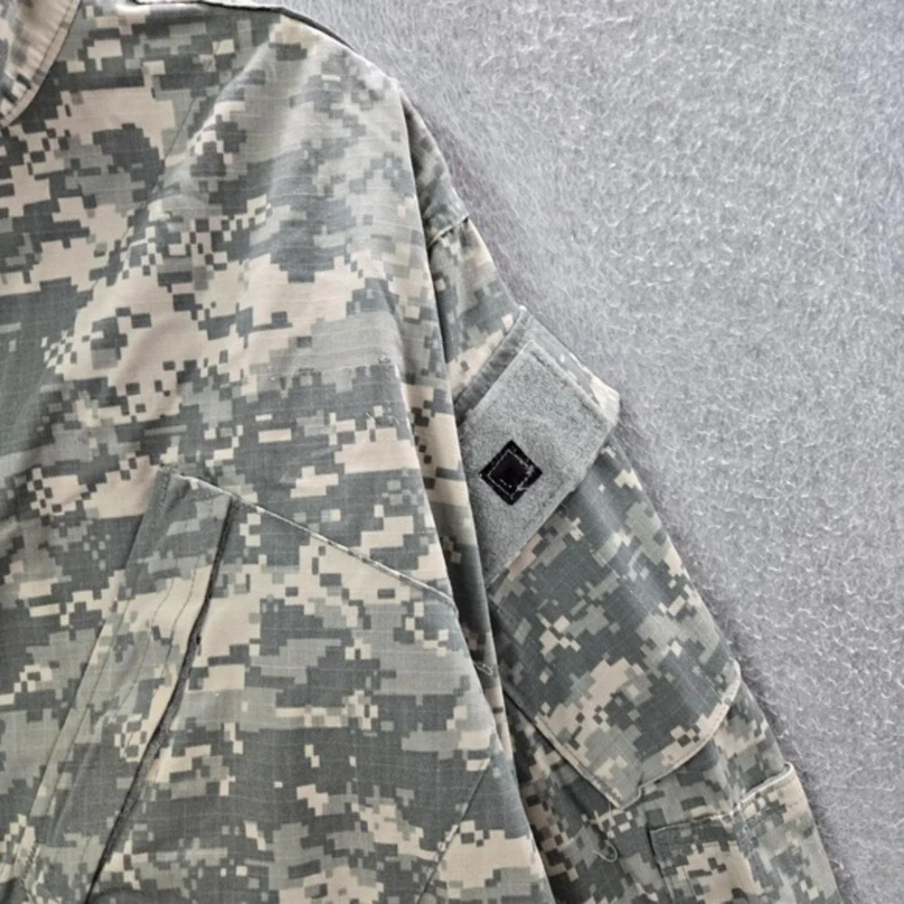 US Army Men Jacket Large‎ Digital Camo Utility Pocket Ripstop ACU Coat